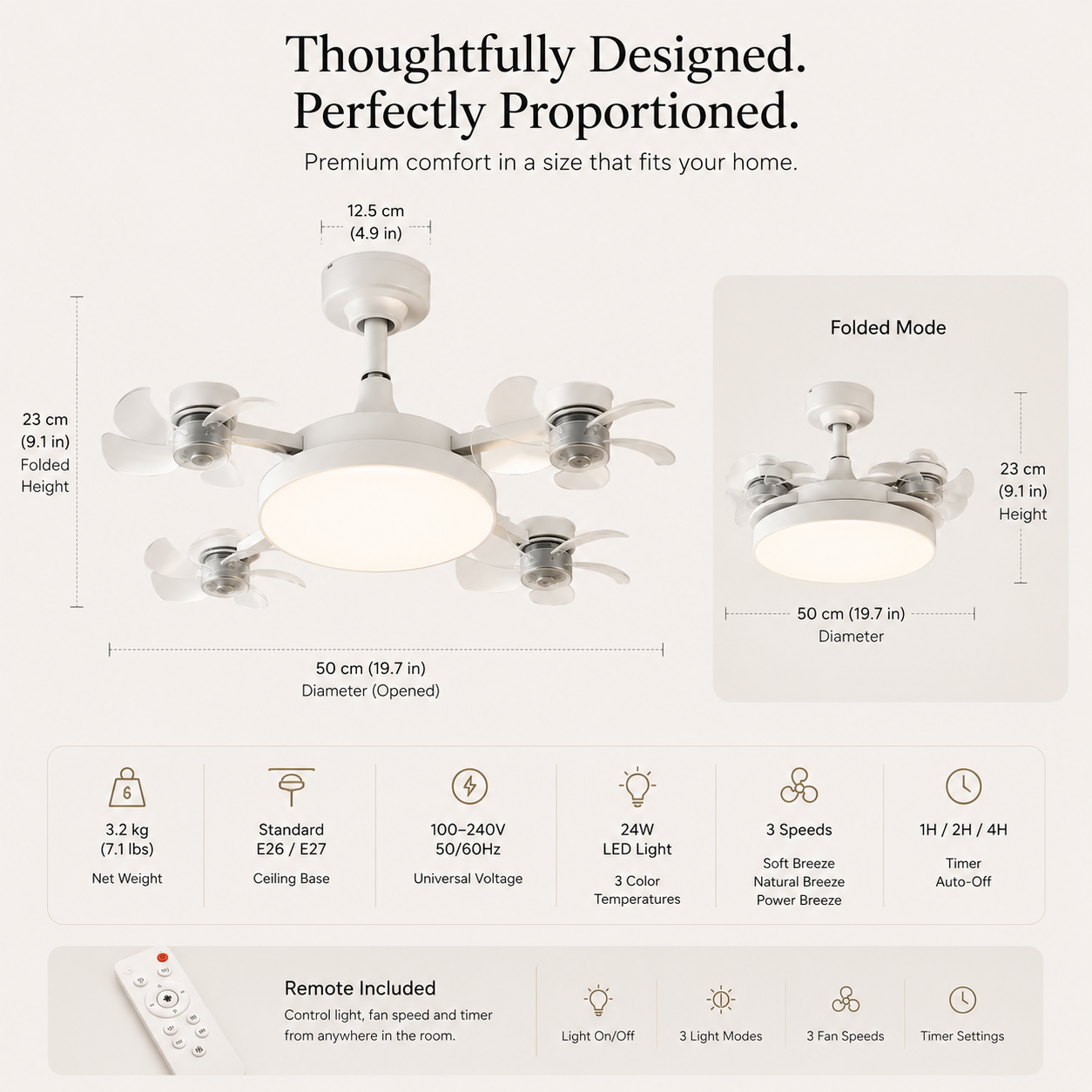 Solunaliv Aura™ Ceiling Light Fan